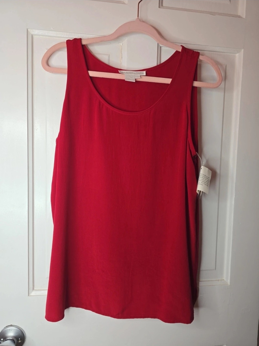 Preston & York Bright Red Scoop Neck Tank